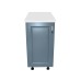 Corp inferior cu 1 Usa Zebra, Alb / MDF Albastru, si blat Alb 40 x 85 x 60